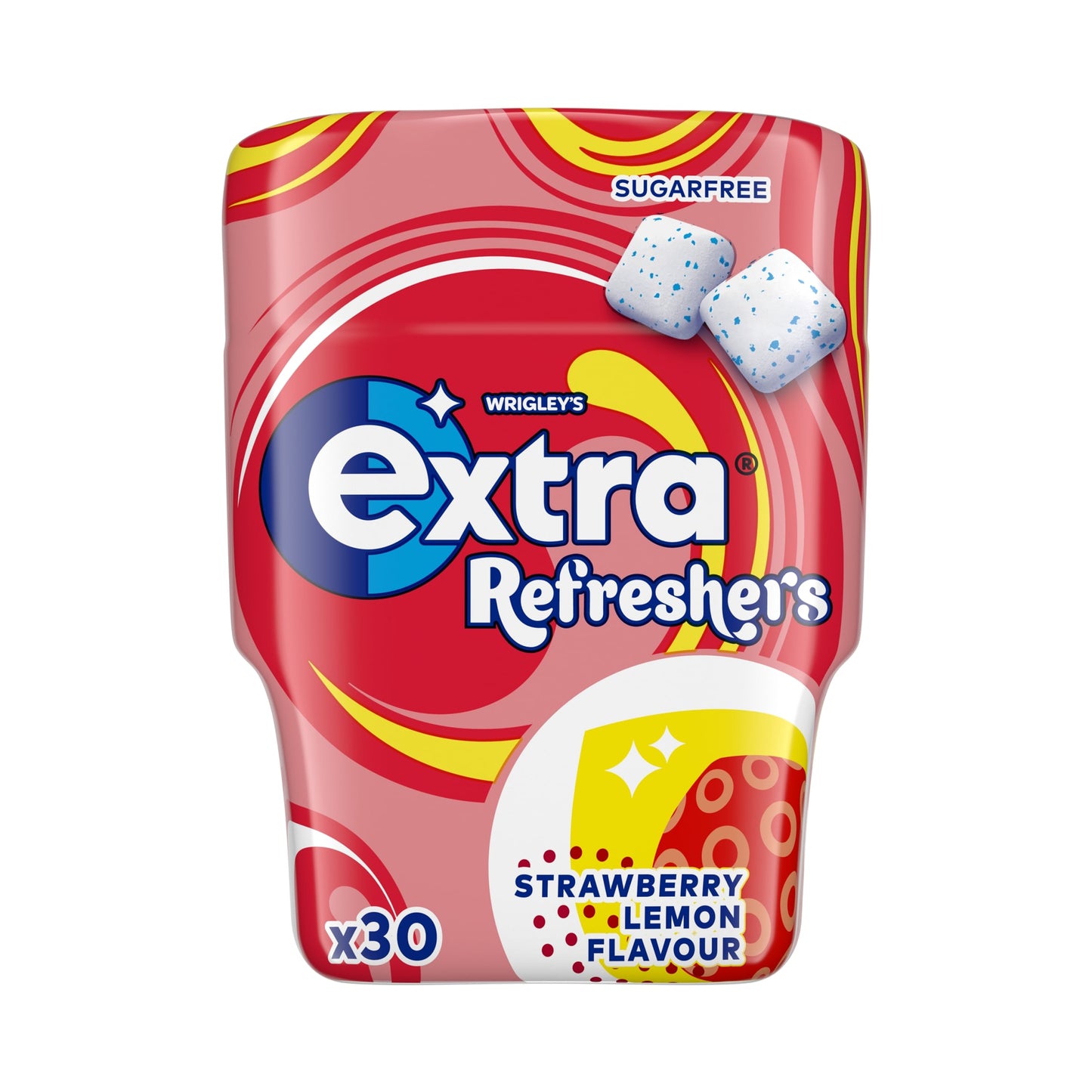 Extra Refreshers Strawberry Lemon Sugar Free Chewing Gum Bottle 30 Pieces 67G — image 1
