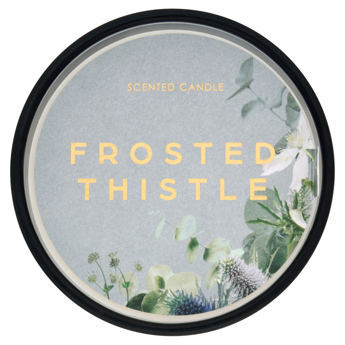F&F Home Floral Bouquet Large Candle Frosted Thistle 440g — image 3