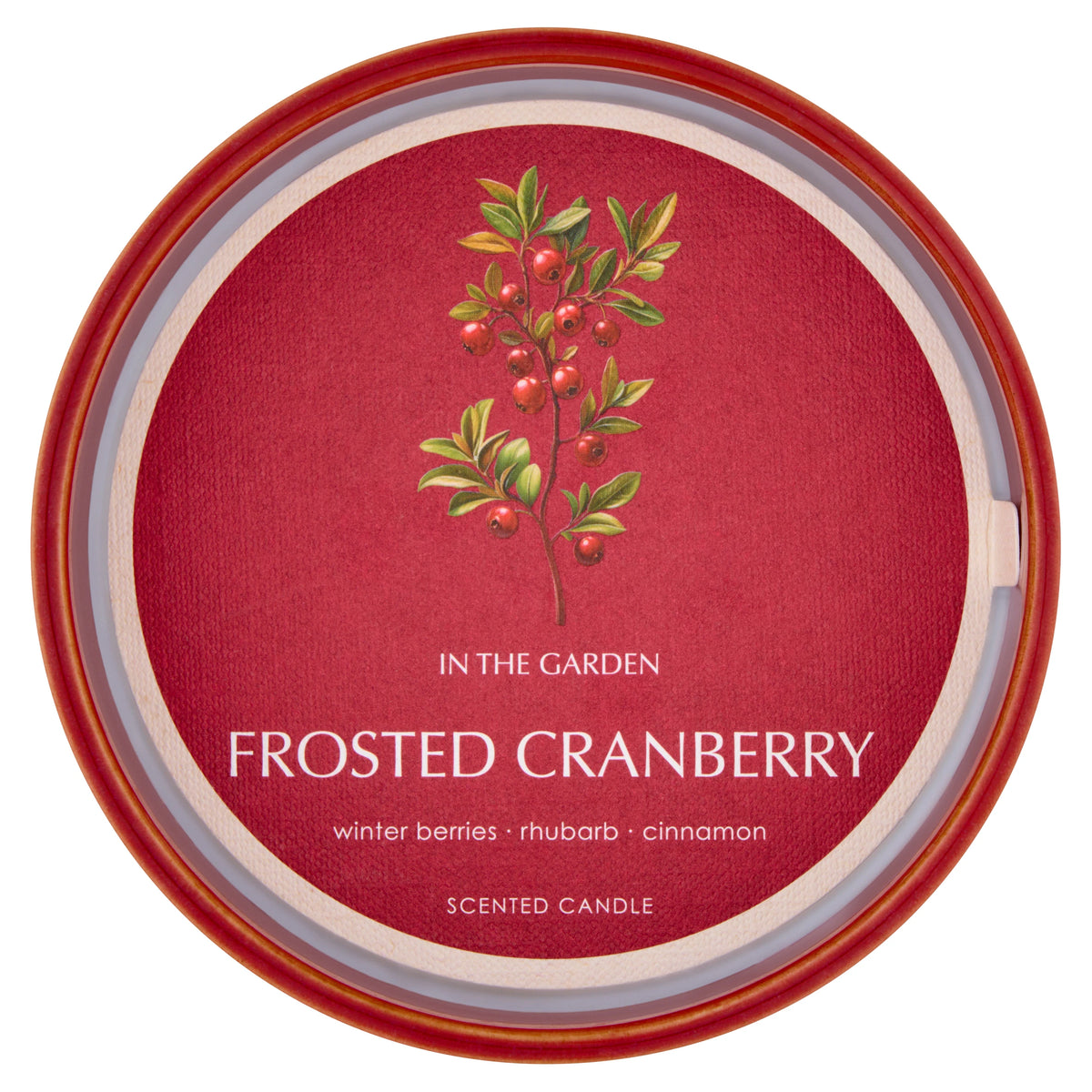 F&F Home In the Garden Frosted Cranberry Large Candle 600g — image 3