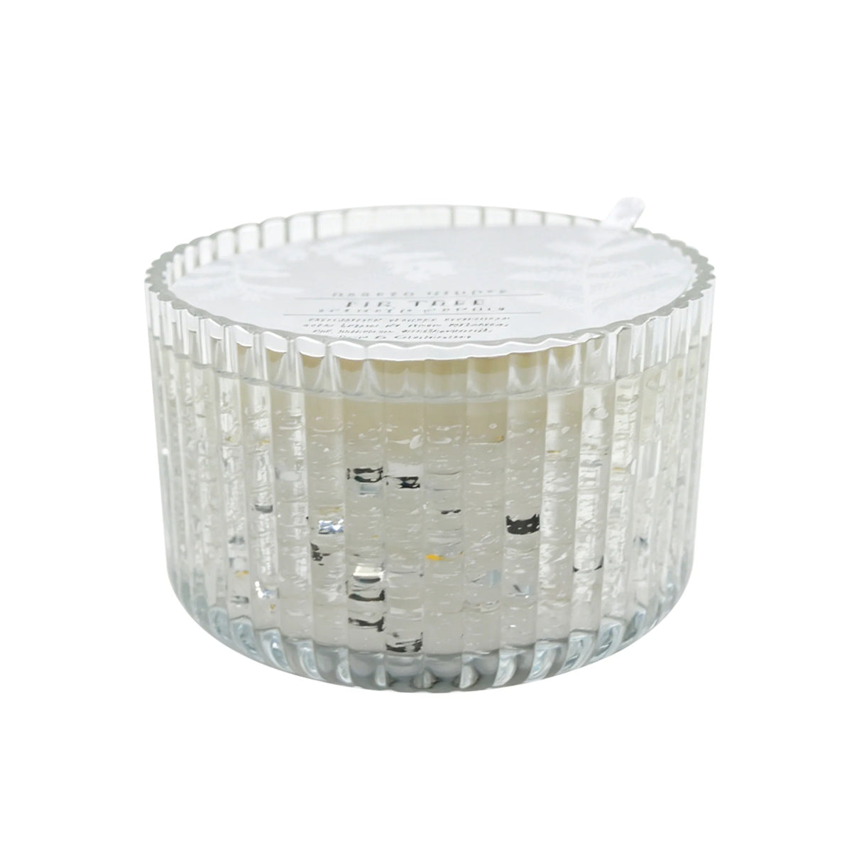 F&F Home Norsk Fir Silver Light Up Ribbed Candle 170g — image 1