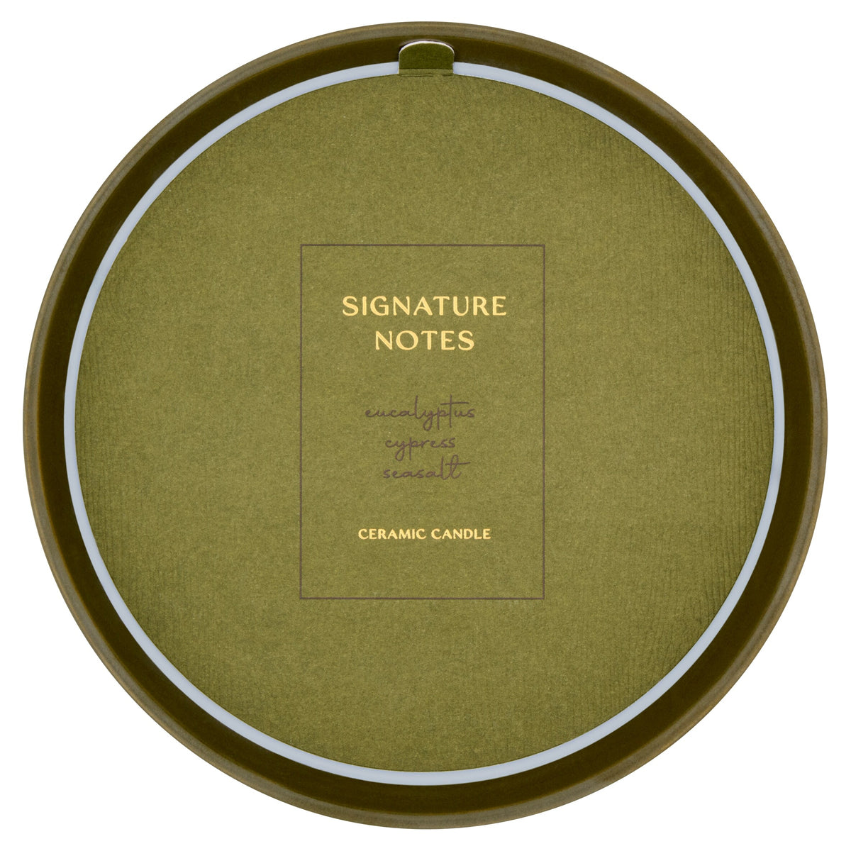 F&F Home Signature Notes Eucalyptus Multi-Wick Ceramic Candle 370g — image 3