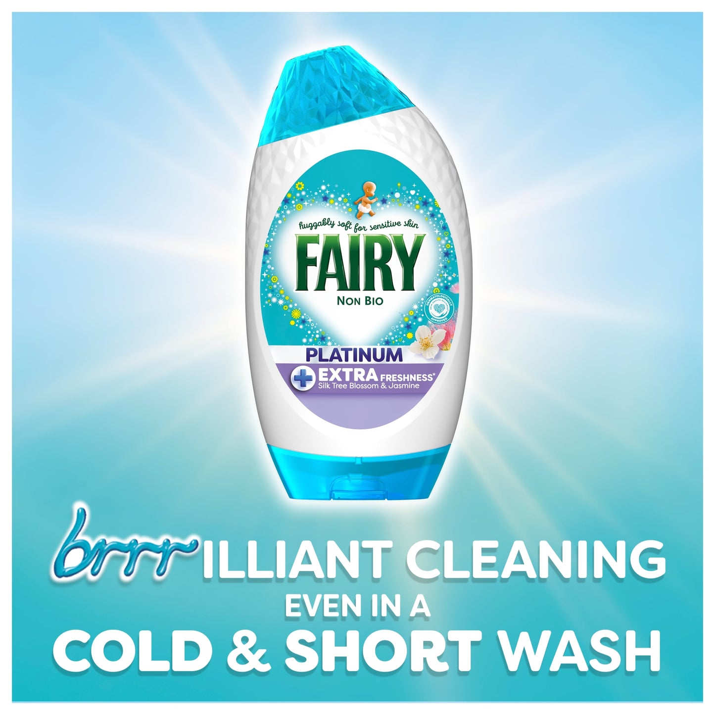 Fairy Non Bio Platinum Washing Liquid Gel Silk Tree Blossom & Jasmine 38 Washes 1254ML — image 5
