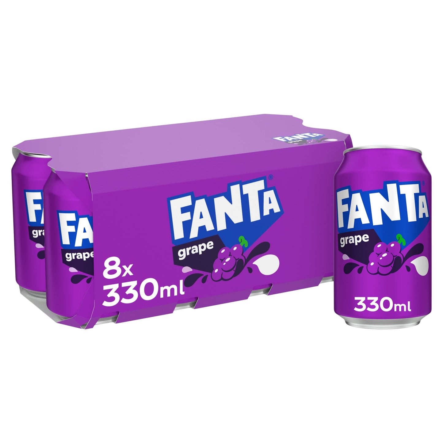 Fanta Grape Soft Drink Cans 8 x 330mL — image 1