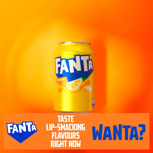 FANTA Lemon Soft Drink Cans 8 X 330 Ml