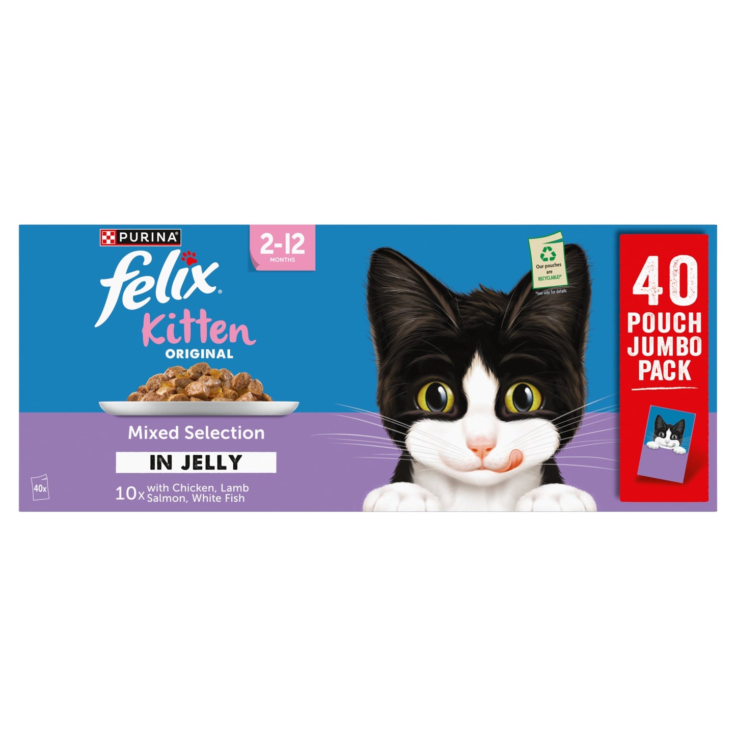 FELIX Original Kitten Mixed Selection in Jelly Wet Cat Food 40x85g — image 2