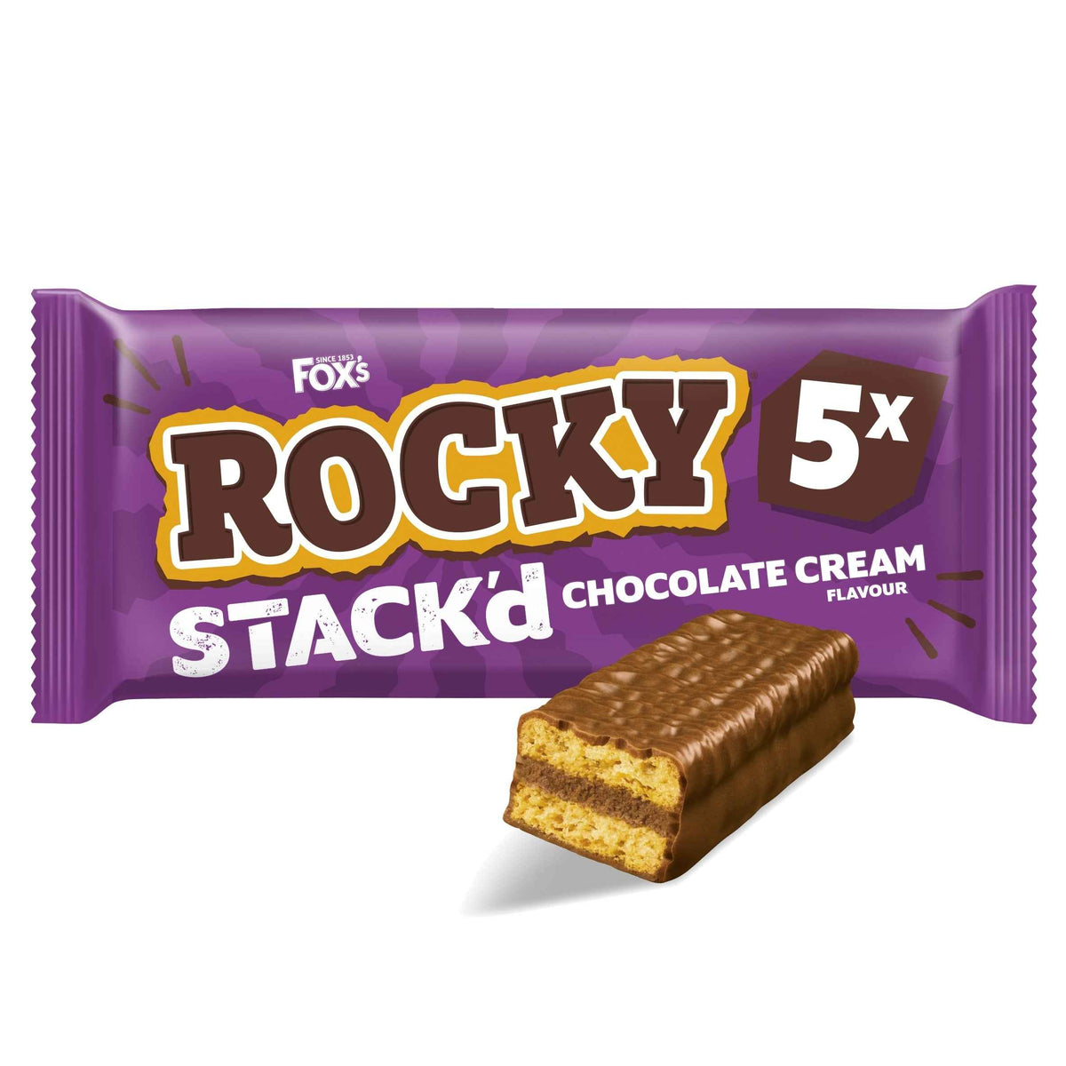 FOX'S Biscuits Rocky Stack'd Chocolate Cream Flavour Biscuit Bars