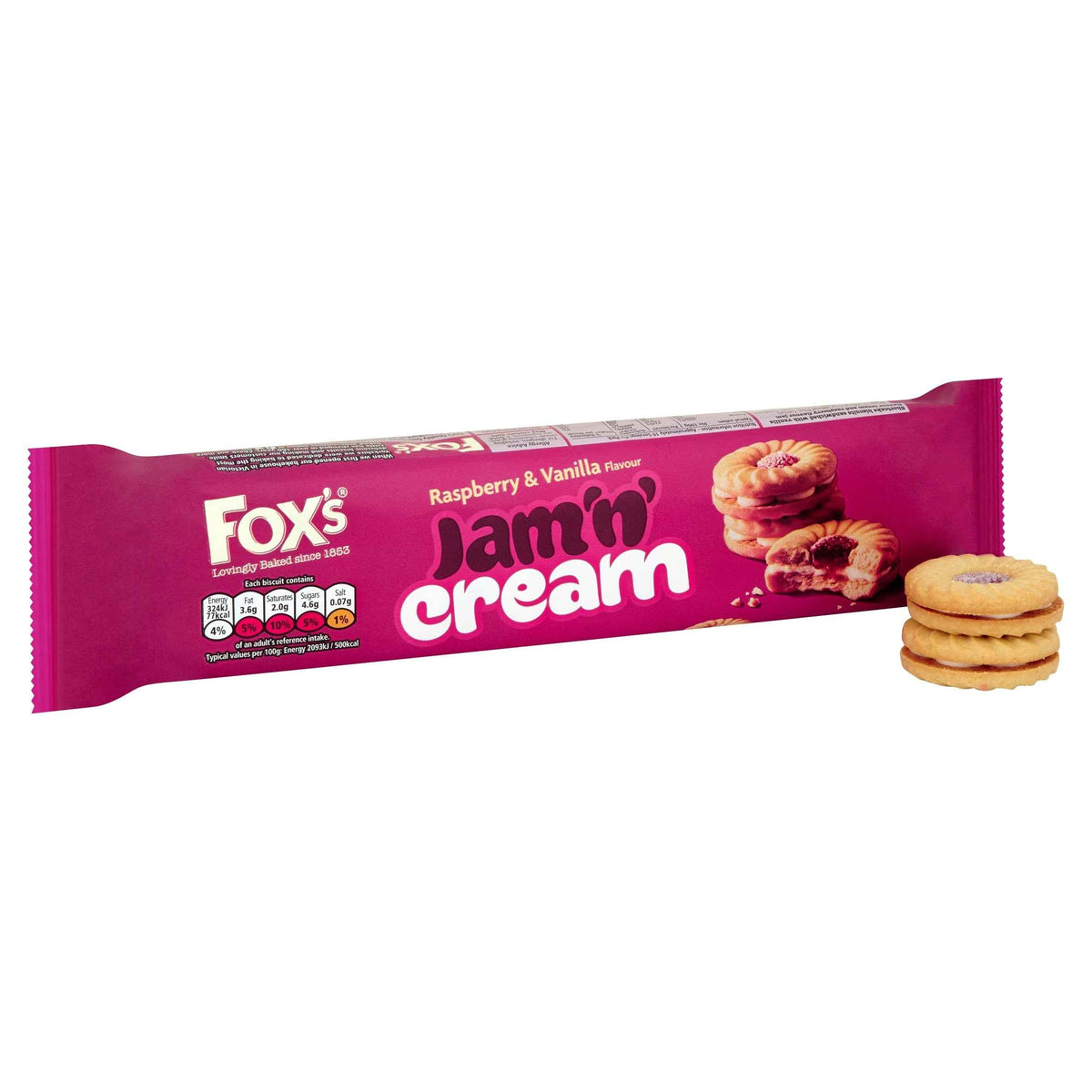 FOX'S Jam Sandwich Cream Biscuit 150g 150g pack shot