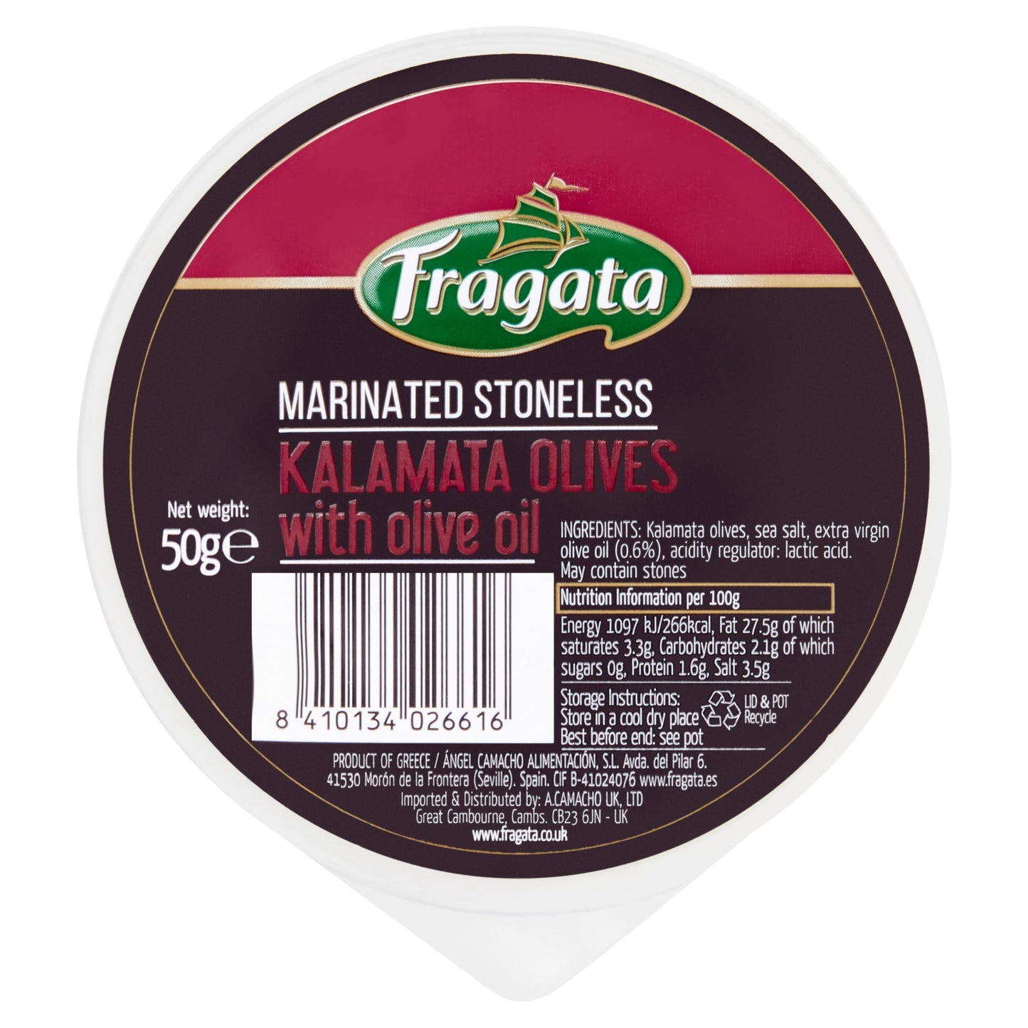 Fragata Kalamata Olives With Olive Oil 50G — image 1