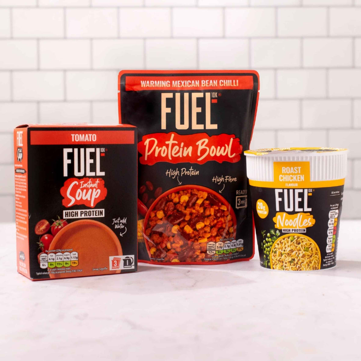 FUEL10k High Protein Sizzling Beef Instant Noodles Snack Pot 87g pack shot