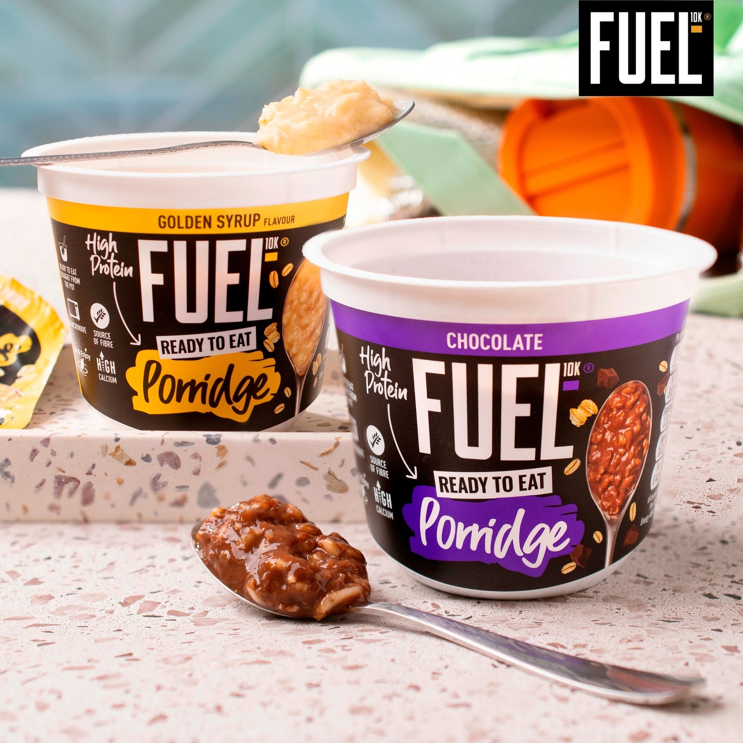 FUEL10K Ready to Eat Golden Syrup Flavour Oat High Protein Porridge Pot 210g — image 5
