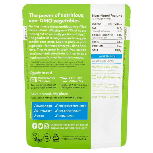 Fullgreen Riced Cauliflower 200g