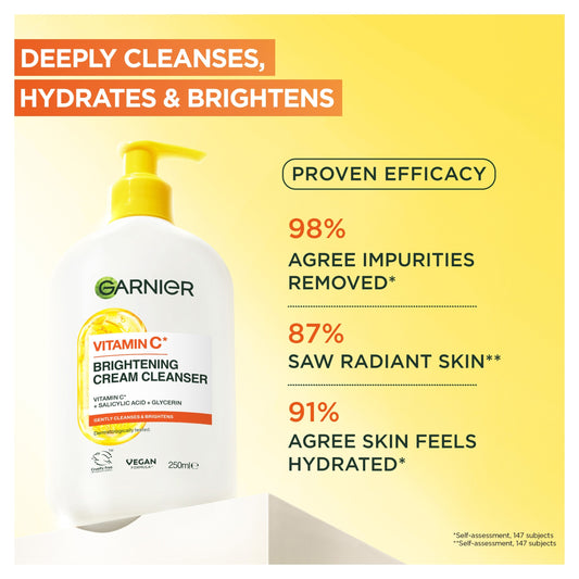 Garnier Skinactive Brightening Vitamin C Cream Cleanser 250ml — image 2