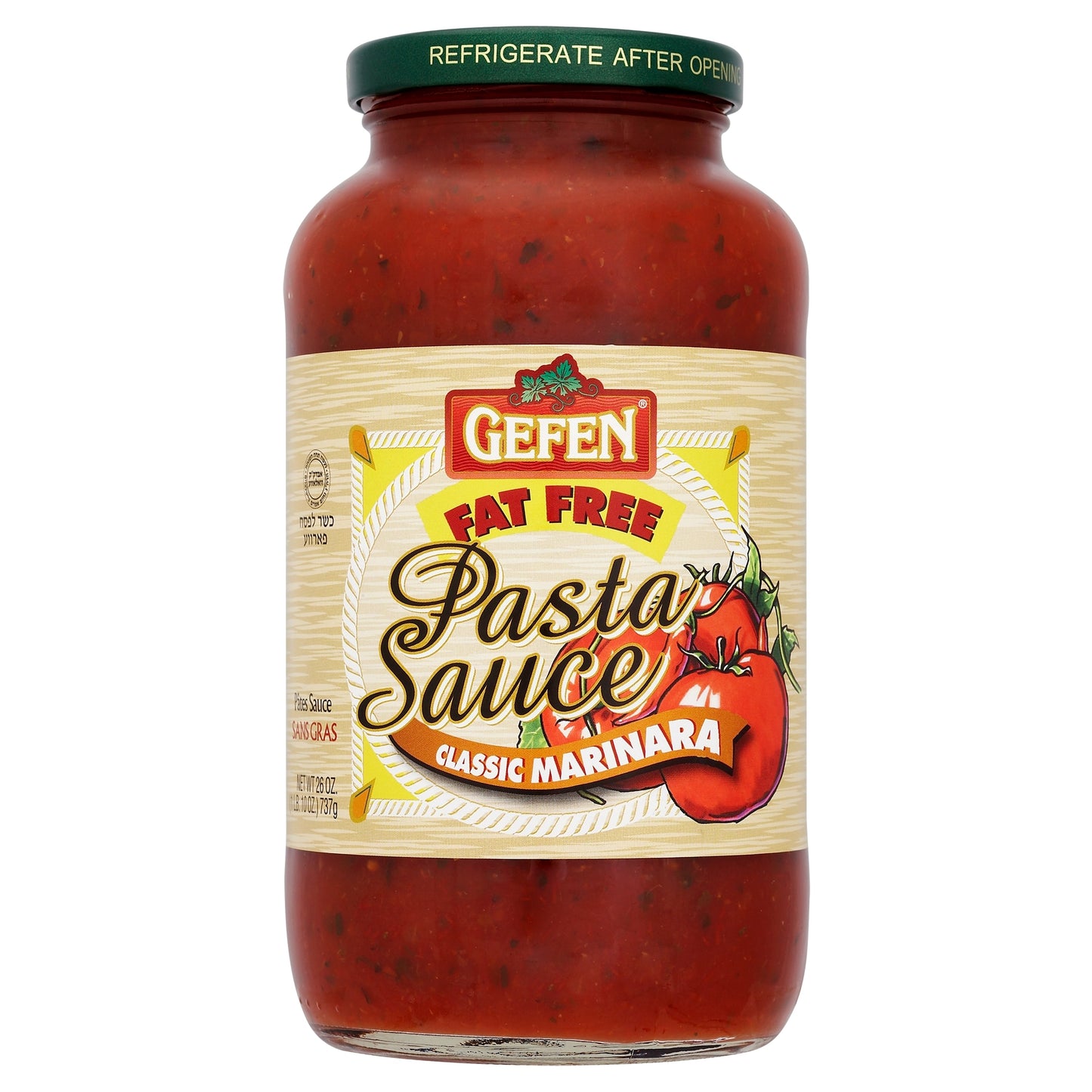 Gefen Fat Free Classic Marinara Pasta Sauce 737g — image 1