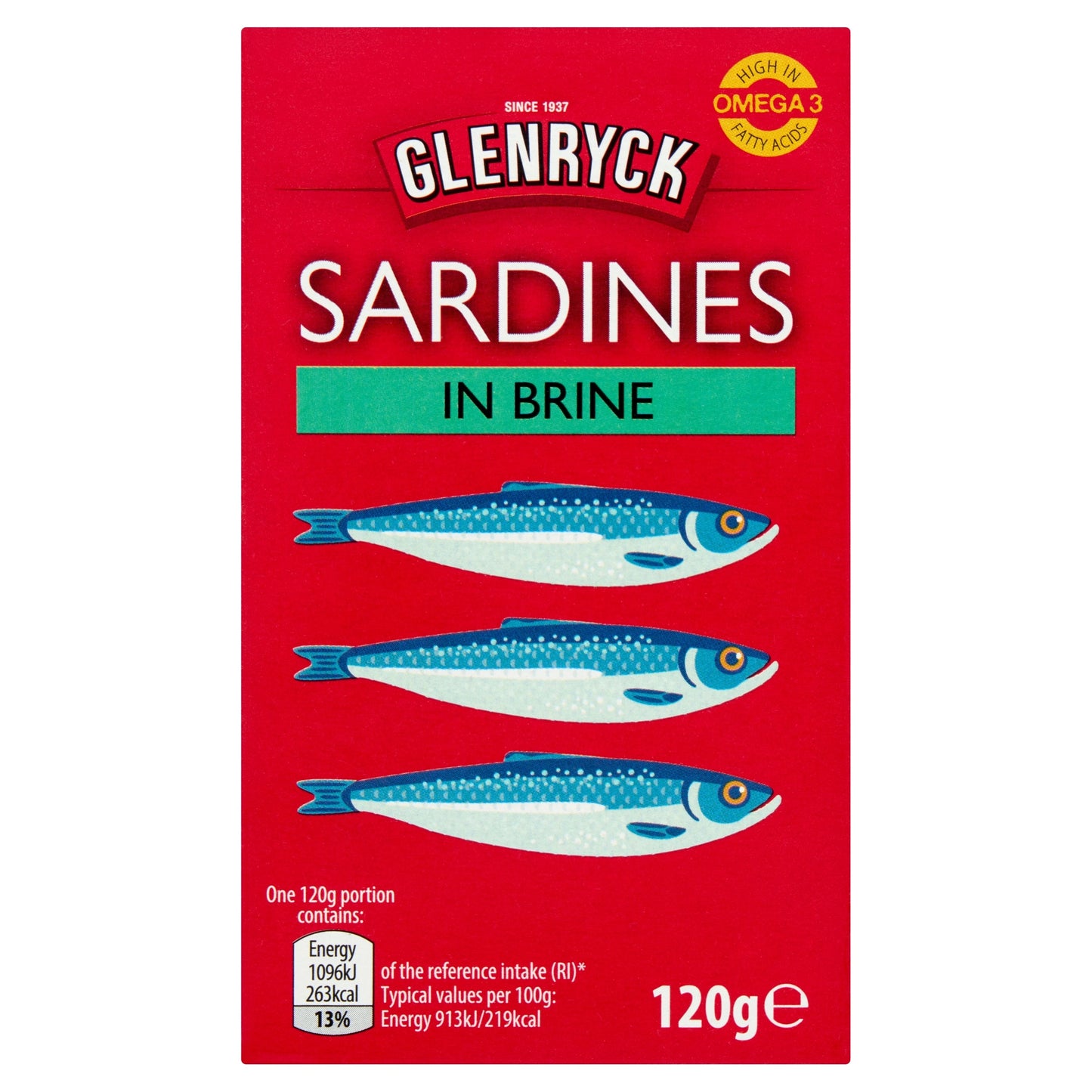 GLENRYCK SARDINES IN BRINE 120G — image 1