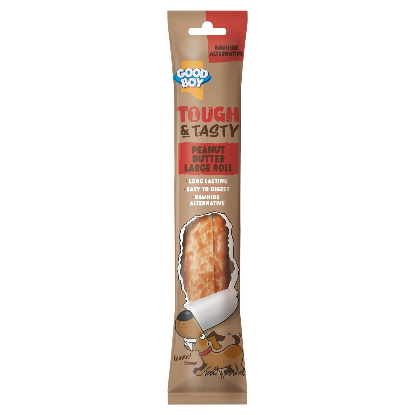 Good Boy Tough & Tasty Peanut Butter Roll Dog Chew Treat 80g — image 1