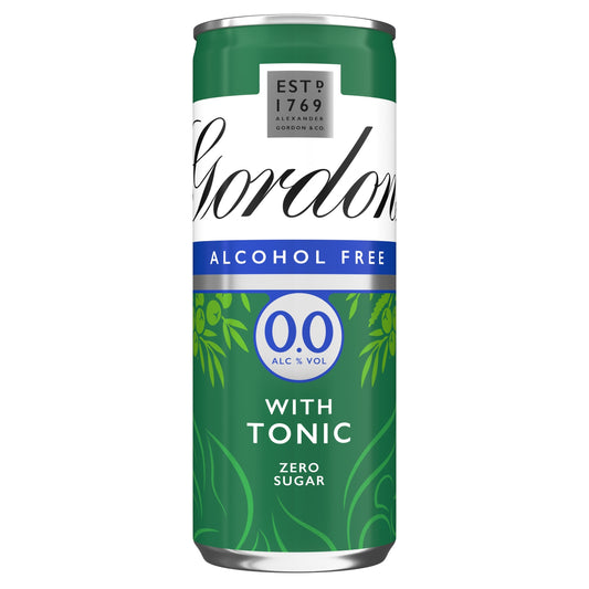 Gordon's Alcohol Free Spirit & Tonic with Lime Can 0% Vol 4x250ml — image 2