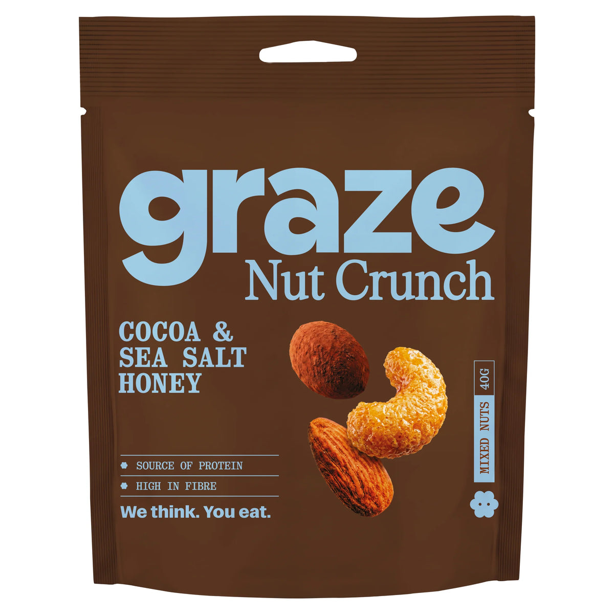 Graze Cocoa and Sea Salt Honey Nut Crunch 40g — image 1