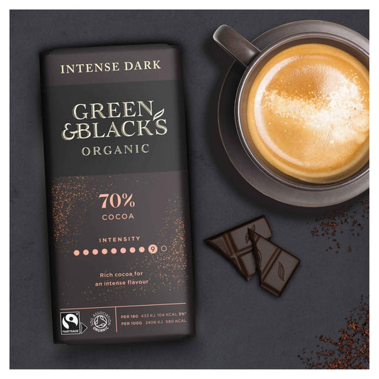 GREEN & BLACK'S Organic 70% Dark Chocolate Bar 90g