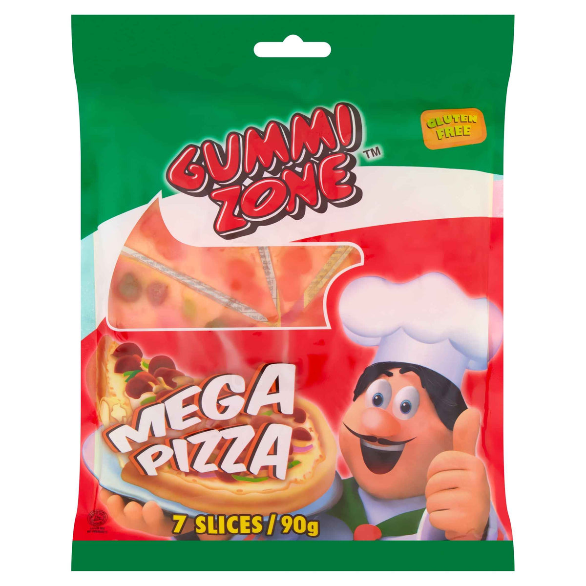 GUMMI ZONE Mega Pizza Sweet 7slces 90g
