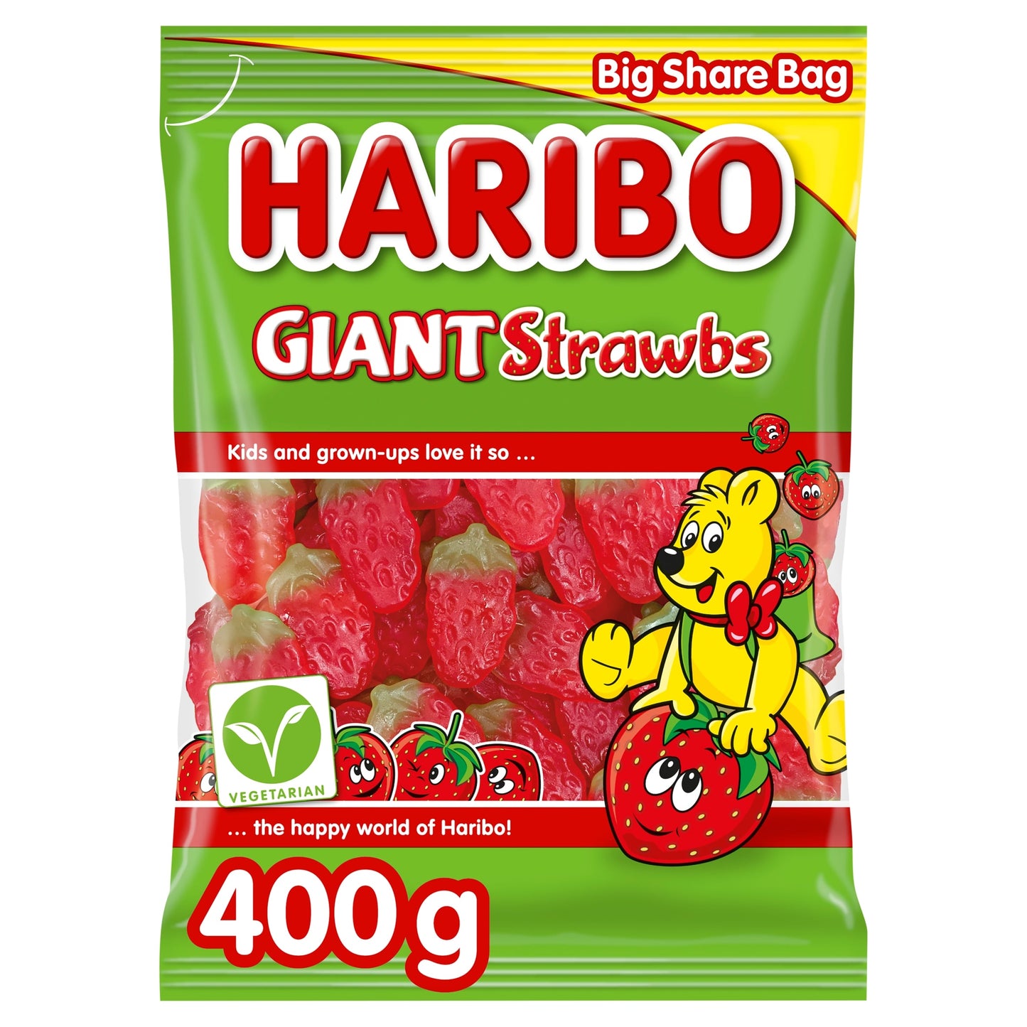 HARIBO Giant Strawbs 400g bags — image 1