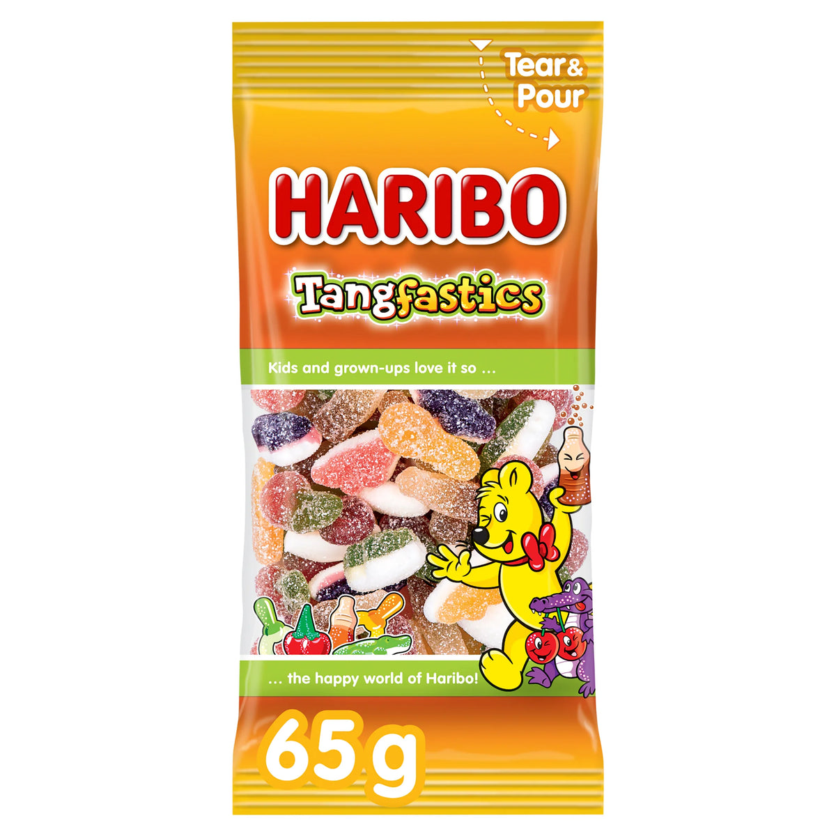 HARIBO Tangfastics Frizzy Fruit Flavour Gums 65g — image 1