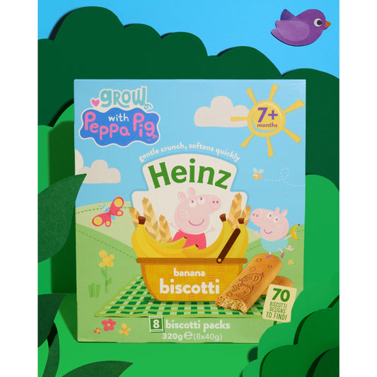Heinz Peppa Pig Banana Biscotti Baby Food Snack 7m+ 8x40g — image 2