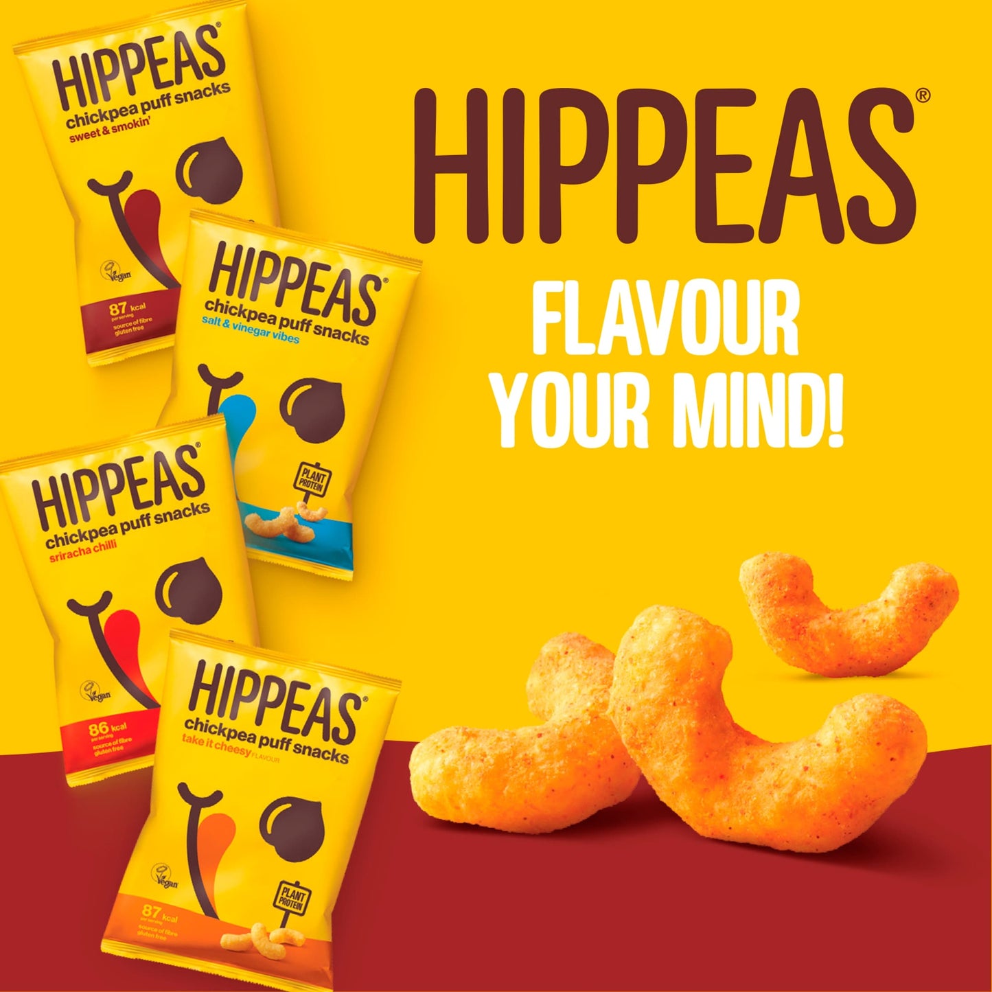 Hippeas Salt & Vinegar Vibes Chickpea Puff Snacks 5 Pack 15g — image 5