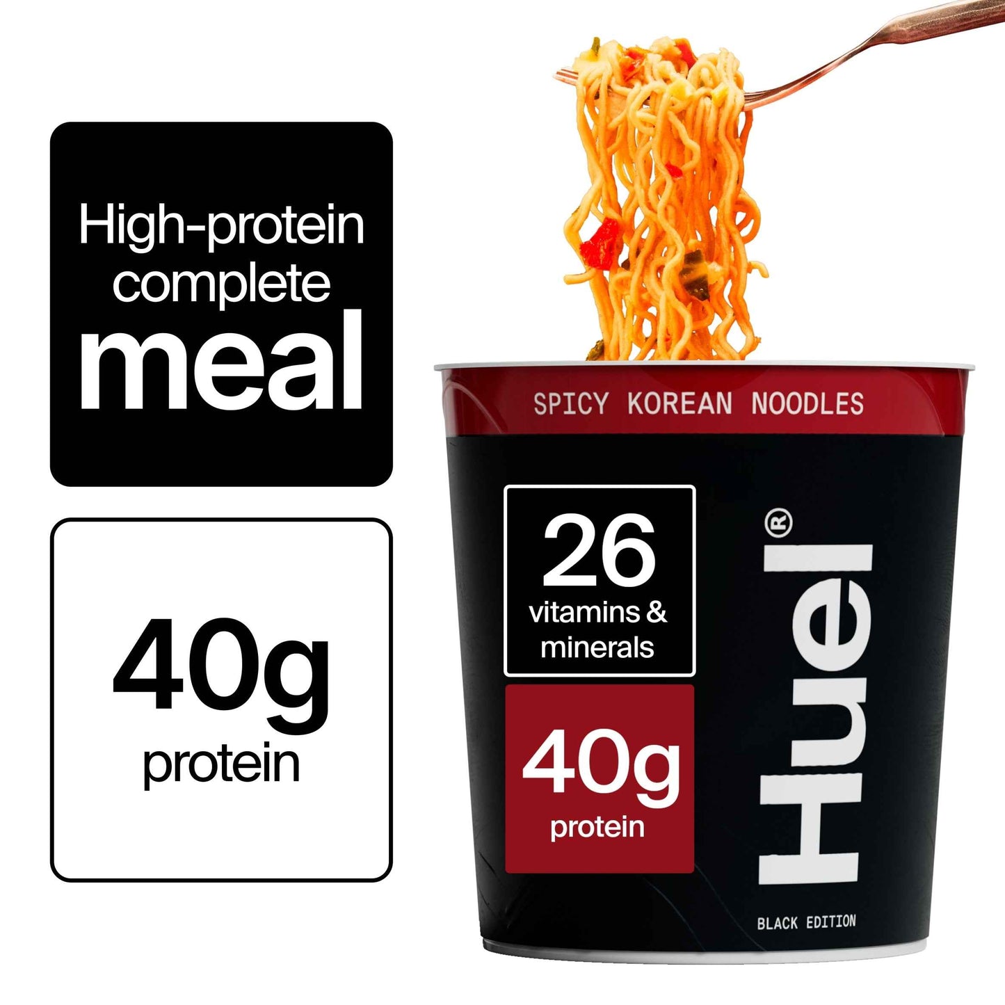 Huel Black Edition Spicy Korean Noodles High Protein Noodles 102g