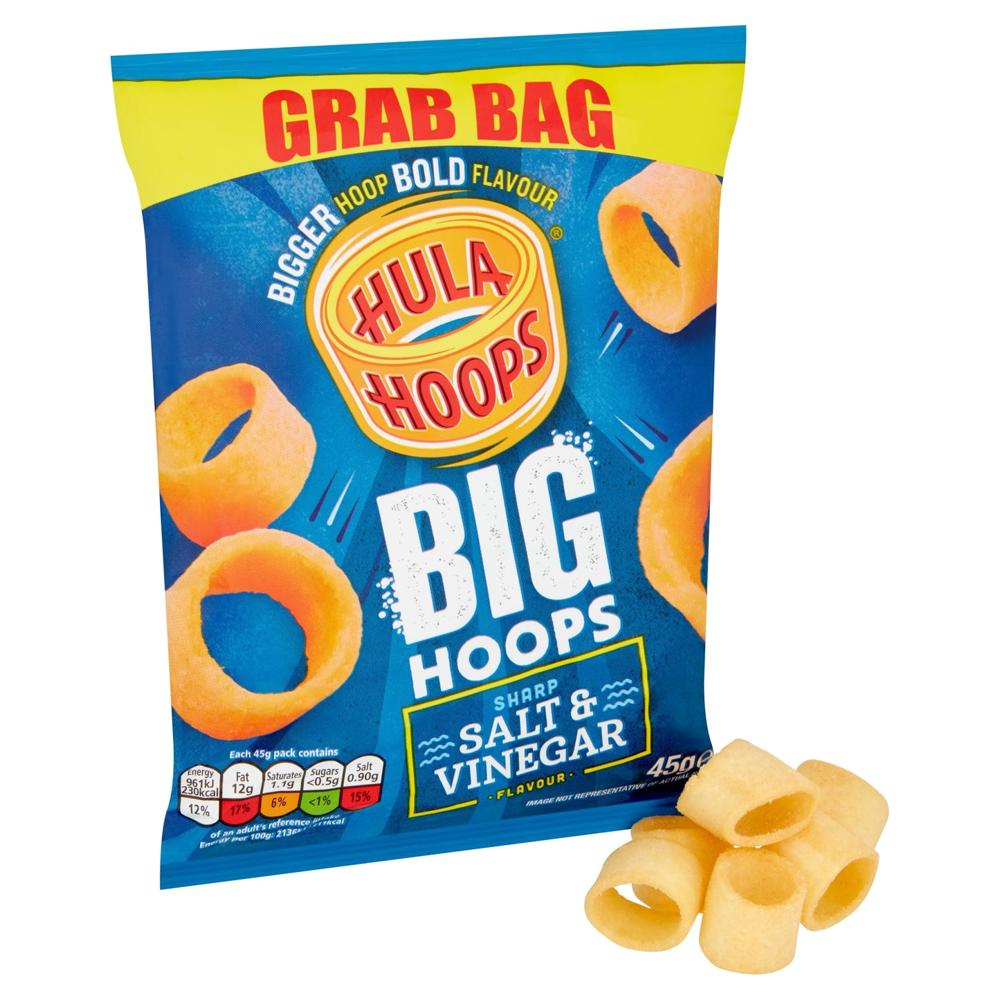 Hula Hoops Big Hopps Salt & Vinegar Grab Bag 45G — image 2