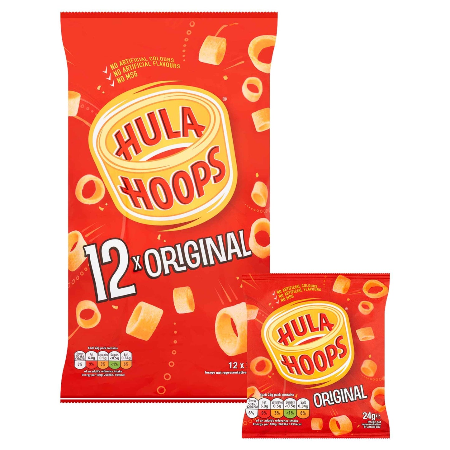 HULA HOOPS Original Multipack Crisps 12x24g 12x24g pack shot