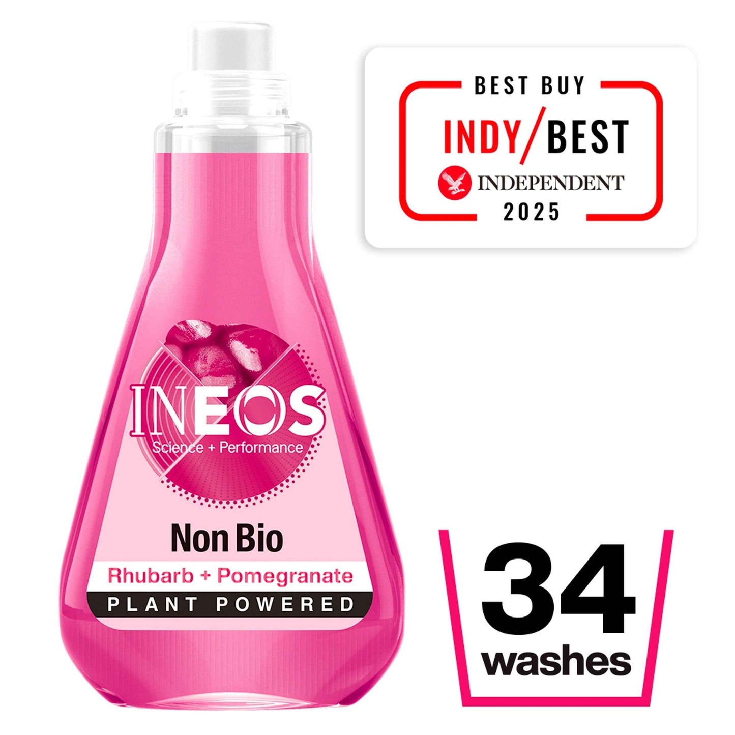 INEOS Non Bio Concentrated Laundry Liquid Detergent Rhubarb +