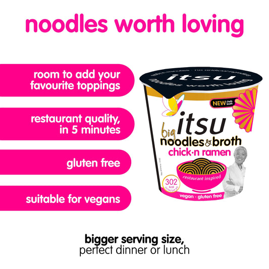 itsu BIG Chickn Ramen Noodles & Broth Pot 93g — image 2