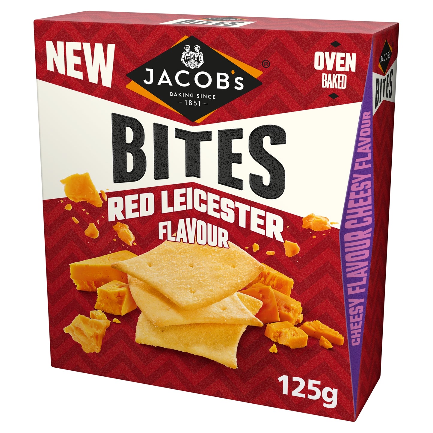 Jacob's Bites Crackers - Red Leicester Flavour 125g — image 1
