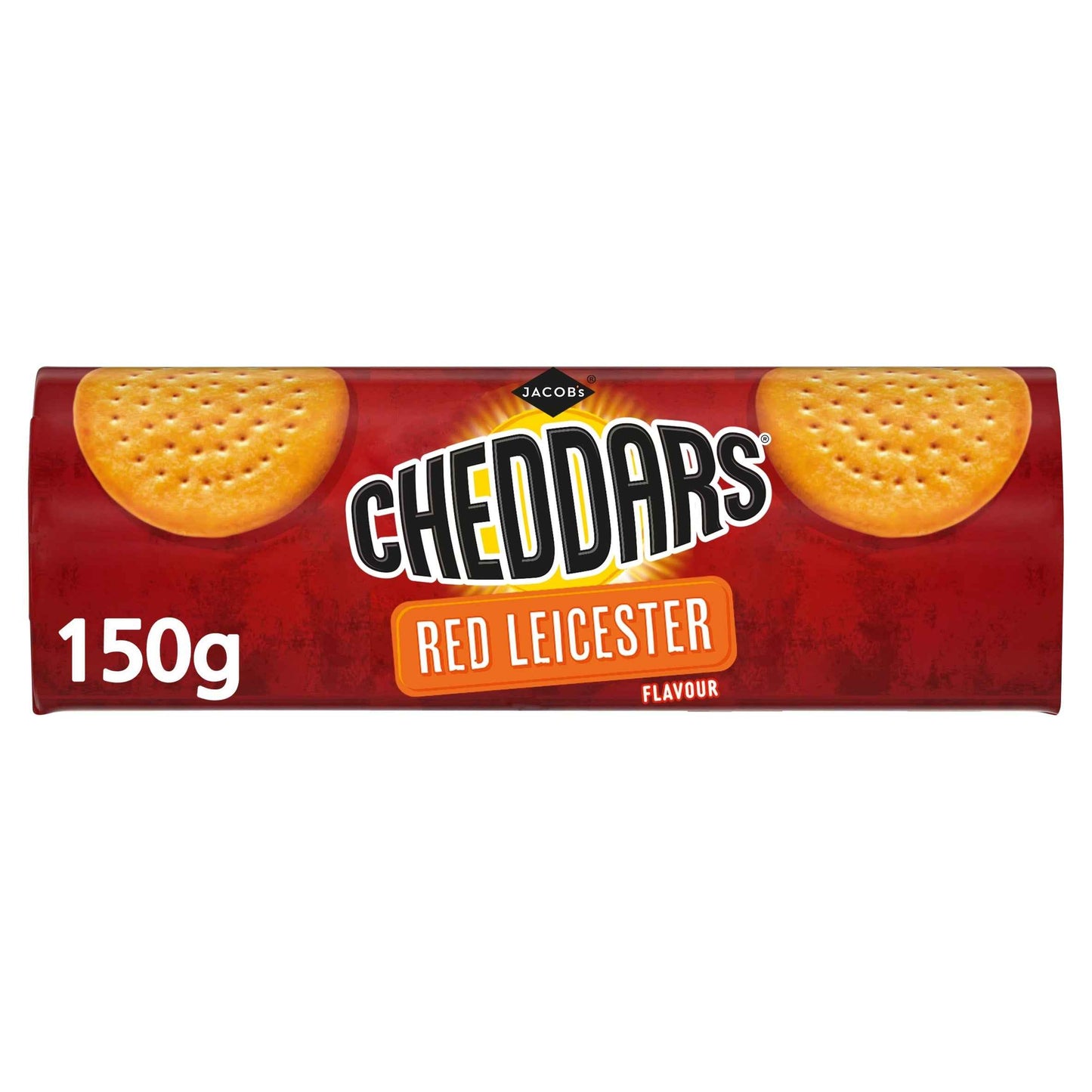 JACOB'S Cheddars Cheese Biscuits - Red Leicester Flavour 150g 150g pack shot