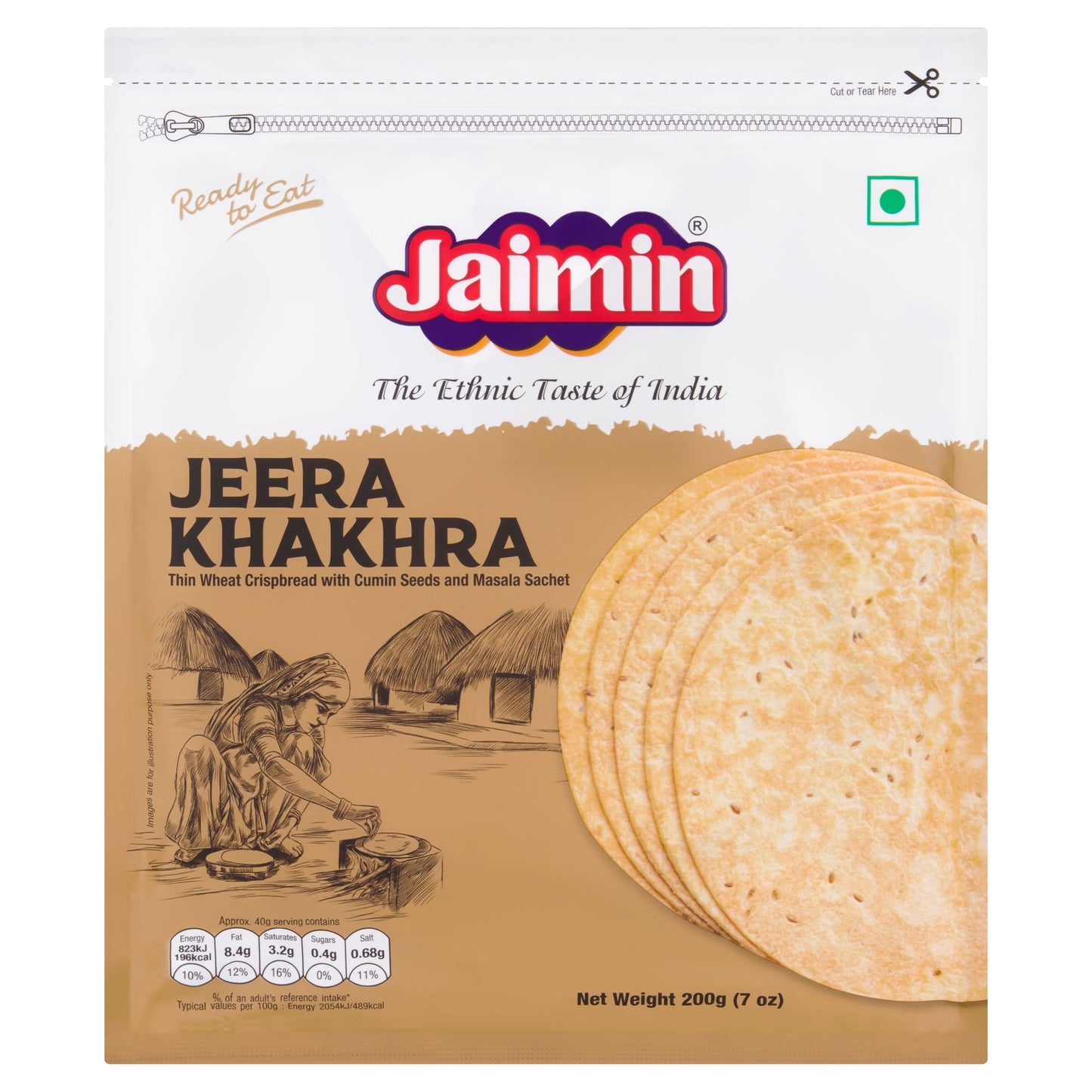 Jaimin Jeera Khakhra 200g — image 1