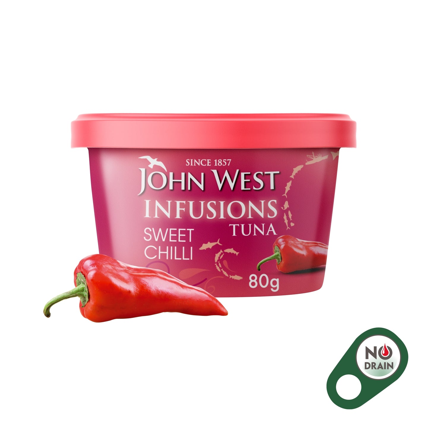 John West Sweet Chilli No Drain Tuna Infusions 80g — image 1