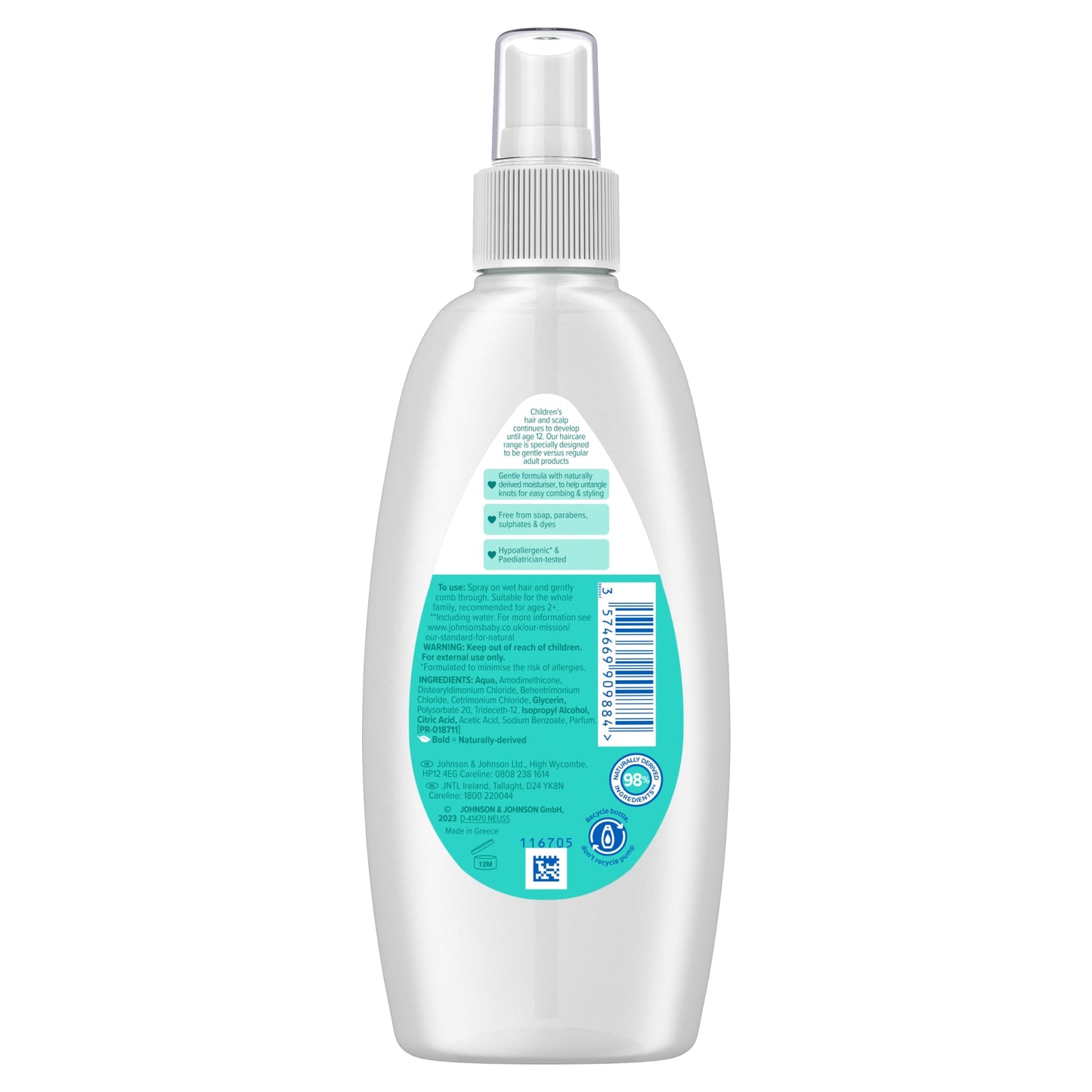 Johnson's No More Tangles Kids Conditioner Spray Easy Combing 200ml — image 5