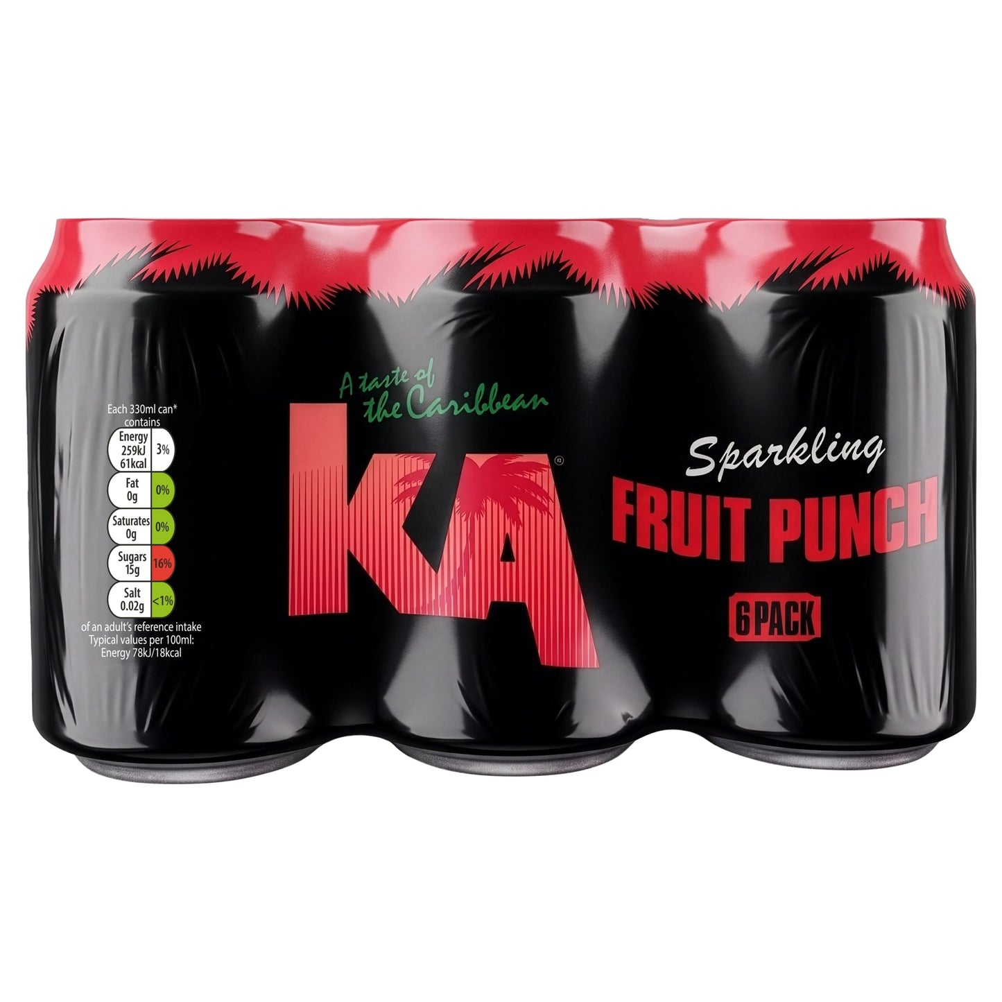 KA Sparkling Fruit Punch Soft Drink 6x330ml — image 1