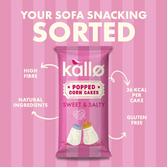 kallo Sweet & Salty Popped Corn Cakes 125g