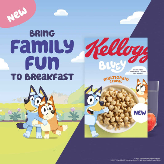 Kellogg's Bluey Multigrain Shapes Breakfast Cereal 350g