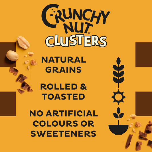 Kellogg's Crunchy Nut Chocolate Clusters Breakfast Cereal 400g