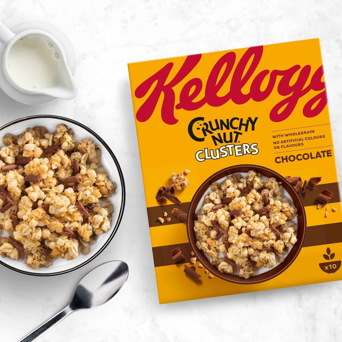 Kellogg's Crunchy Nut Chocolate Clusters Breakfast Cereal 400g gallery