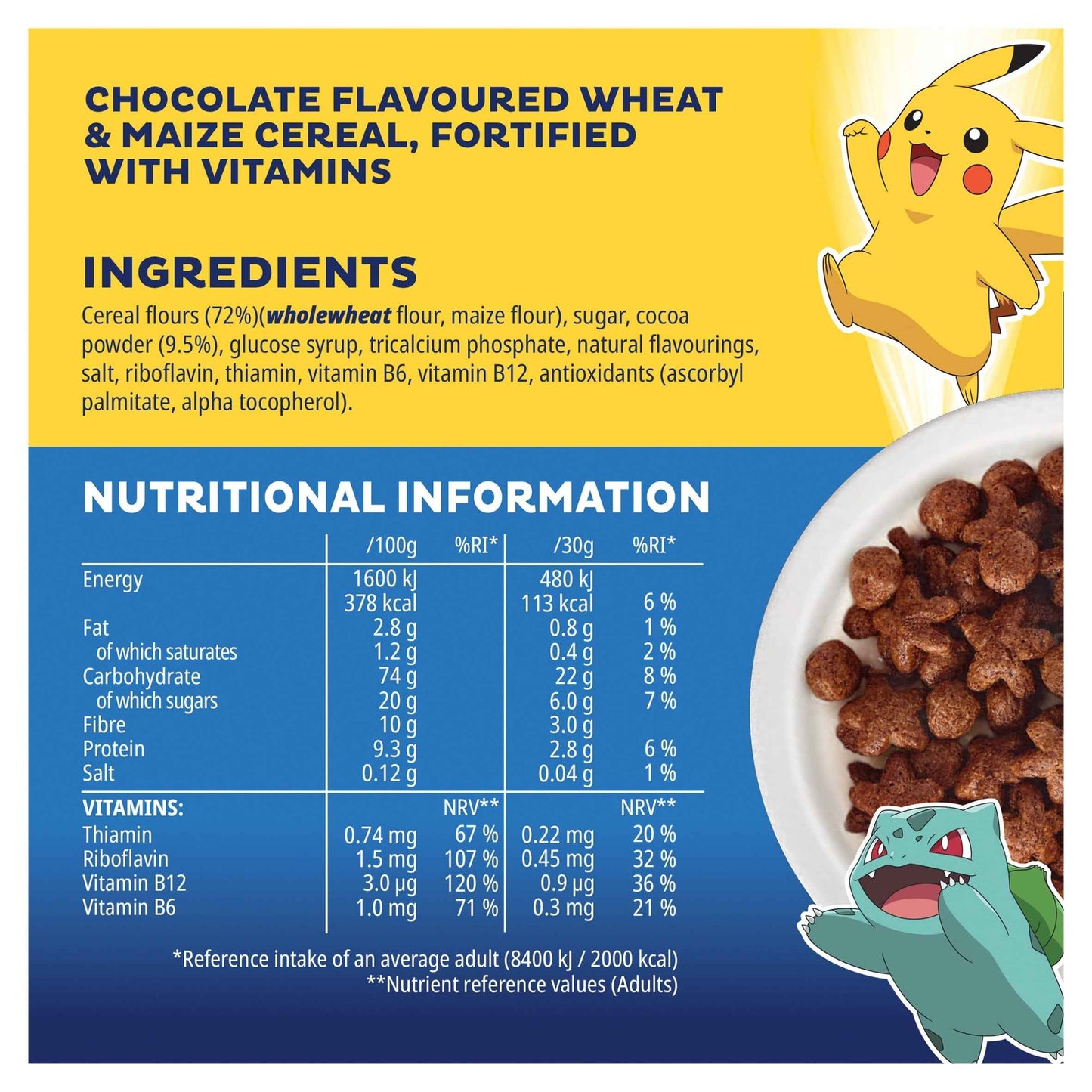 Kellogg's Pokémon Chocolate Flavour Cereal 350g