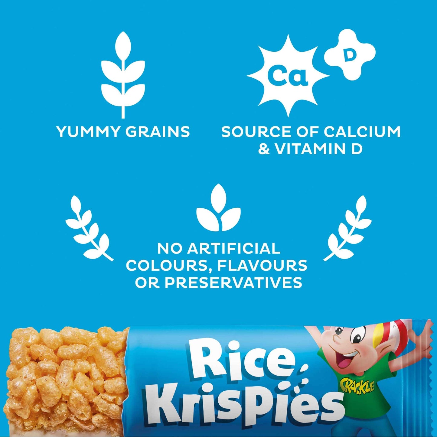 Kellogg's Rice Krispies Cereal Milk Bars Multipack 4x20g 4x20g pack shot