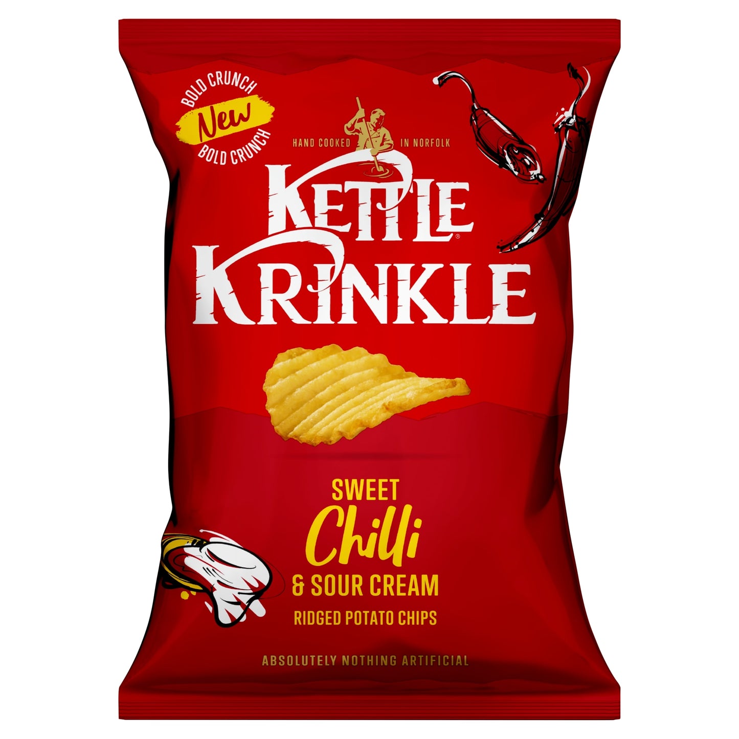 KETTLE Krinkle Sweet Chilli & Sour Cream Potato Chips 40g — image 1