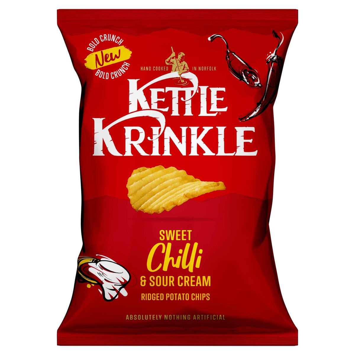 KETTLE Krinkle Sweet Chilli & Sour Cream Potato Chips 40g