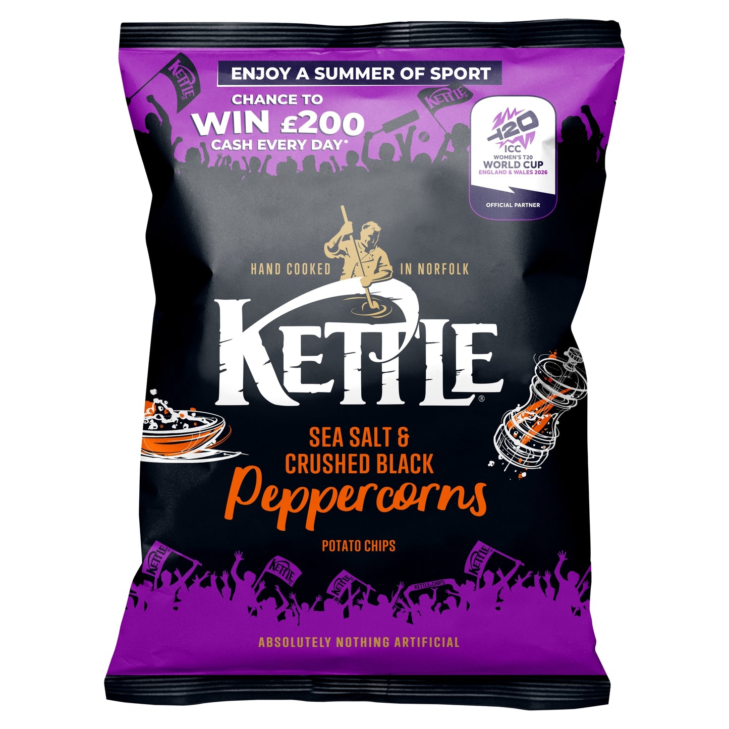 Kettle Sea Salt & Black Peppercorns Potato Chips 130G — image 1