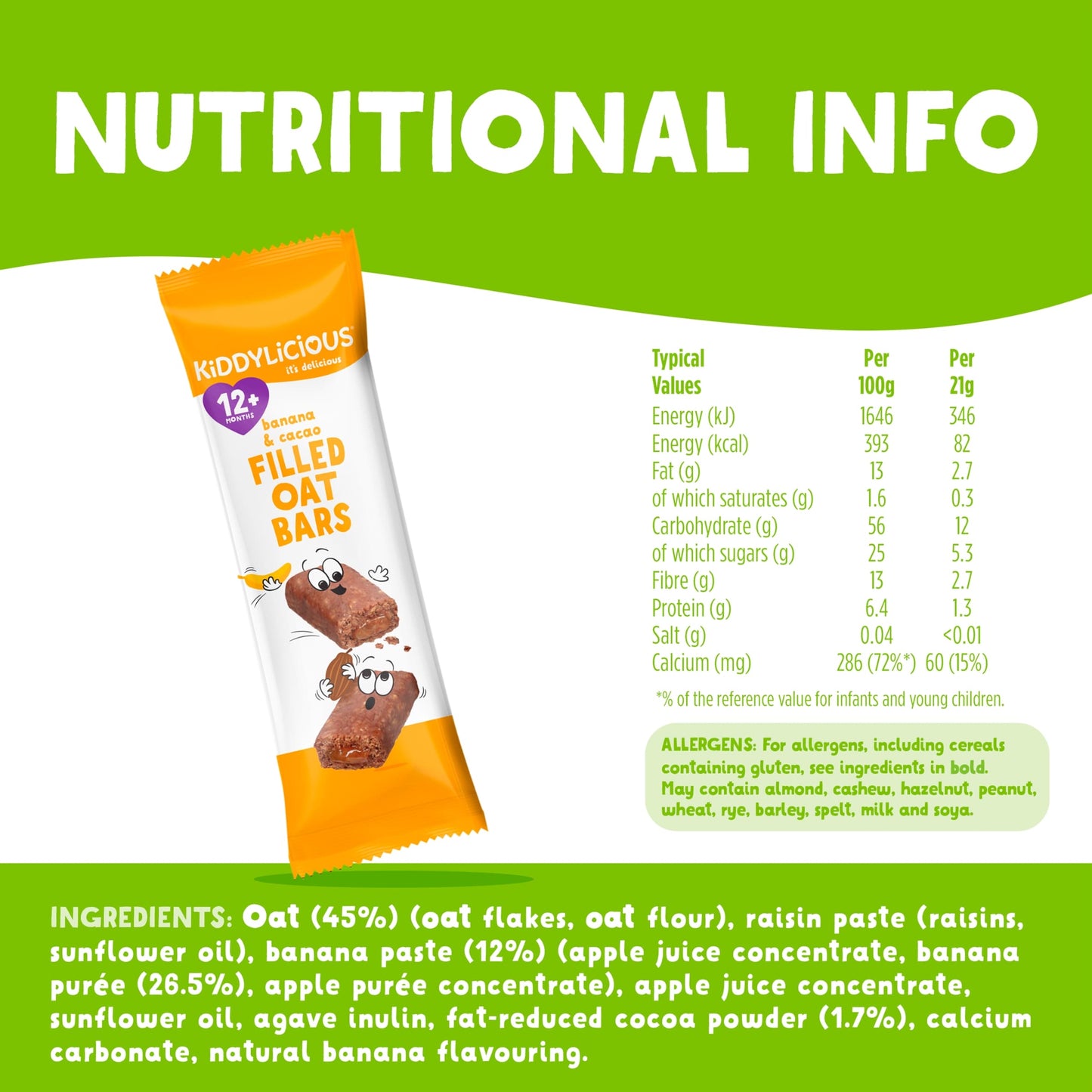 Kiddylicious Banana & Cocoa Oat Bars 5x21g — image 3