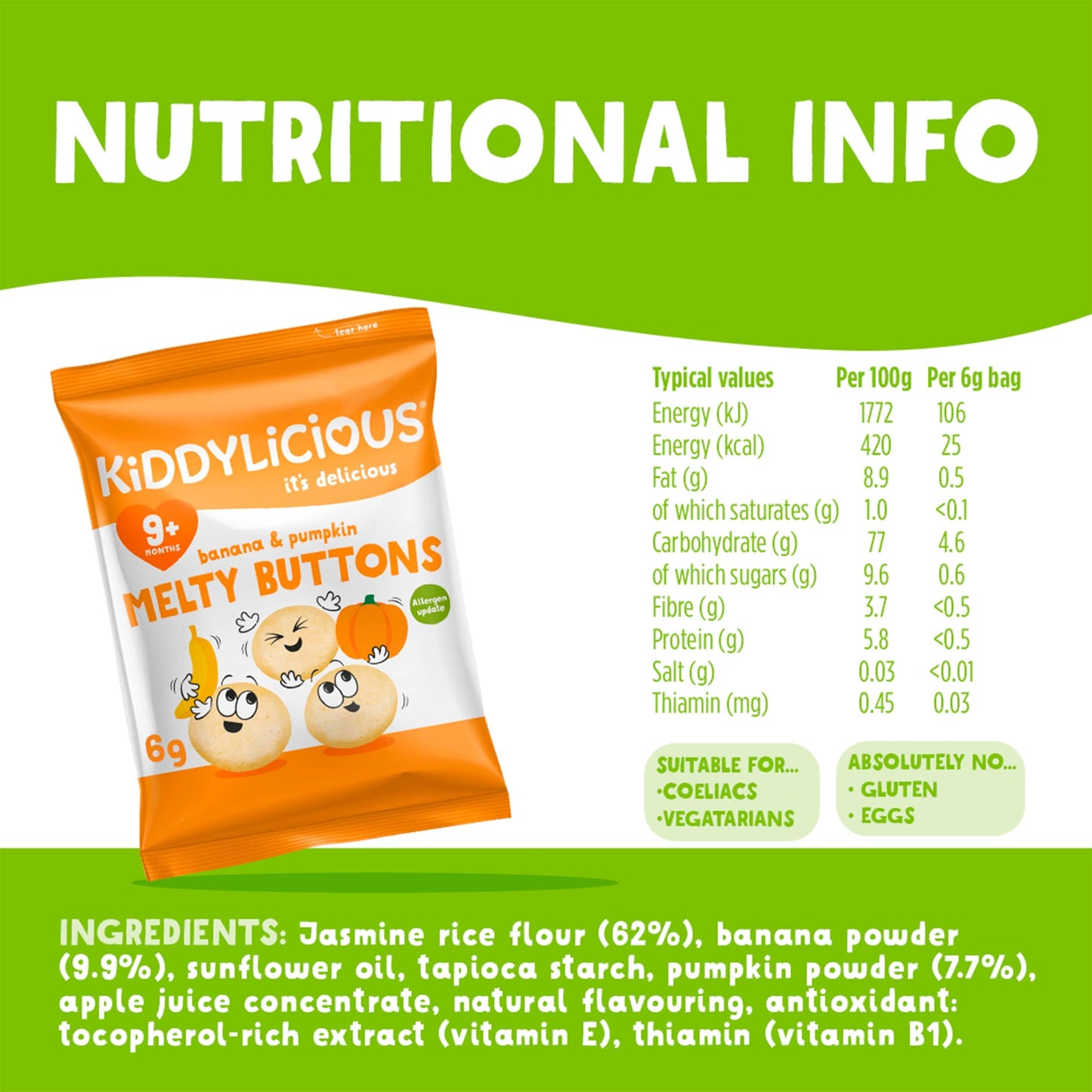 Kiddylicious Buttons Banana & Pumpkin 30G — image 3