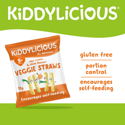 Kiddylicious Sour Cream & Chive Straws 4 X 12G — image 2